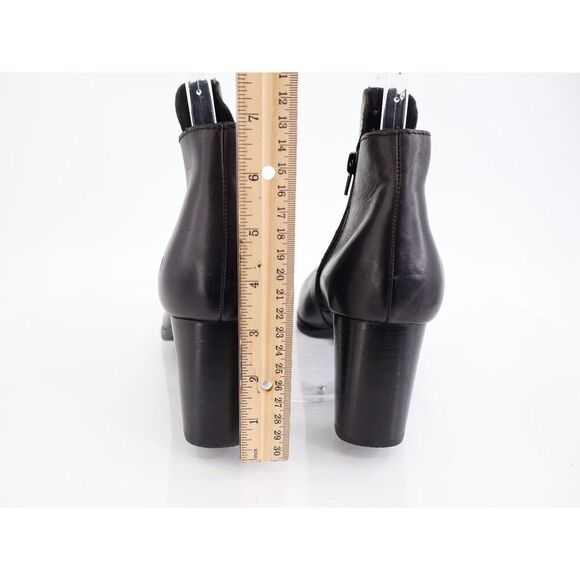Born Womens Ellaria Boot Size 11 Black Leather Bootie Block Heel Comfy Zip Up - Picture 6 of 10